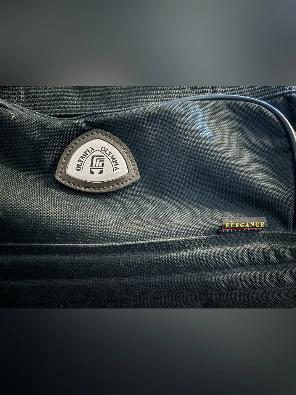 Olympia Activewear Black Men’s Duffel Bag with Silver Accents